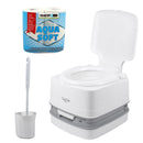 Porta Potti Qube 145 + Chemie + Fiamma Toilettenbürste + Aquasoft – Fiamma