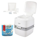 Campingtoilette Porta Potti Qube 365 inkl Befestigung, Toilettenpapier & Chemie – Thetford
