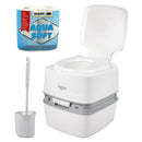 Porta Potti Qube 365 + Chemie + Fiamma Toilettenbürste + Aquasoft – Fiamma