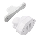 Türfeststeller Set 2 tlg., Lochabstand: 30 mm, 45 mm, weiß – OCS