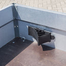 2x Unterlegkeile schwarz mit Halter Bremskeil bis 1600Kg Anhänger Wohnwagen Keil – Praktische Anhängersicherung!