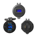 USB-Einbausteckdose 2x Typ A, 1x Typ C + Voltmeter, Auto Steckdose Autoladegerät – APT