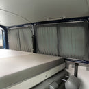 Doppel Gardinen für Volkswagen T5 Bus, blickdicht, grau/schwarz – Reimo