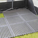 Vorzeltboden 8er Set Vorzelt Bodenplatten aus EVA 60x60cm Puzzlematte Schwarz – APT