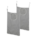 2er Set Faltbarer Wäschekorb 65 x 80 cm – Wäschesack mit Tür- & Klebehaken – APT