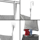 2er Set Faltbarer Wäschekorb 65 x 80 cm – Wäschesack mit Tür- & Klebehaken – APT