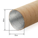 1 Meter Warmluftrohr 80 mm Warmluftschlauch Warmluftverteilerrohr – wamovo