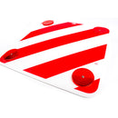 Warntafel mit Reflektoren, 50x50, Kunststoff, rot/weiß – Haba