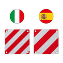 2in1 Warntafel für Italien + Spanien PVC 50x50 reflektierend - Reise Warnschild – ProPlus