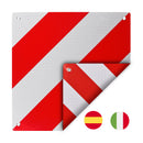Warntafel zum wenden für Italien/Spanien Aluminium 50 x 50 cm Ösen – Haba
