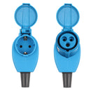 CEE Winkelstecker DUO | CEE & Schuko | 220V 16A | Winkelkupplung | Blau | – APT