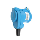 CEE Winkelstecker DUO | CEE & Schuko | 220V 16A | Winkelkupplung | Blau | – APT