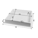 Wohnwagen, Wohnmobil Duschwanne (BxTXH) 68 x 68 x 10 cm, weiß – Wamovo