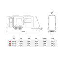 Deiwo Essential Wohnwagen Schutzhülle 550 - 670x220x250cm Caravan Abdeckplane – Deiwo