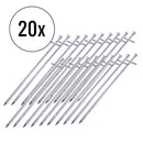 Zeltheringe für harte Böden 20er Set, silber, 23 cm, Stahl – Zeltheringe mit Nagelkopf und Quernagel für extrem harte Böden.