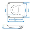 APT Zurrmulde mit Feder 100mm x 95mm Zugkraft 800Kg verzinkt 60mm Ringöse – APT