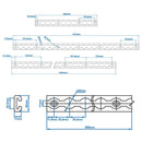 Zurrschienen Alu 60cm 2er Set  inkl 4x Fitting mit Öse & Befestigungsmaterial – HTD